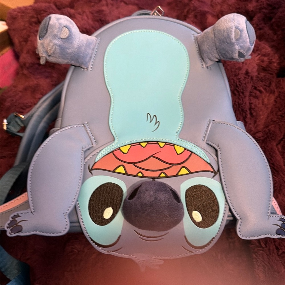 NWT Loungefly Lilo and Stitch upside-down mini backpack